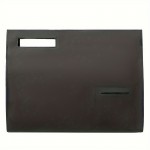 Vintage Genuine Leather Briefcase - Retro A4 Document Holder, Stylish Shoulder & Crossbody Bag for Men, Deep Brown Crazy Horse Leather with Golden Buckle, Perfect for Daily Commute & Professional Use, Leather Purse